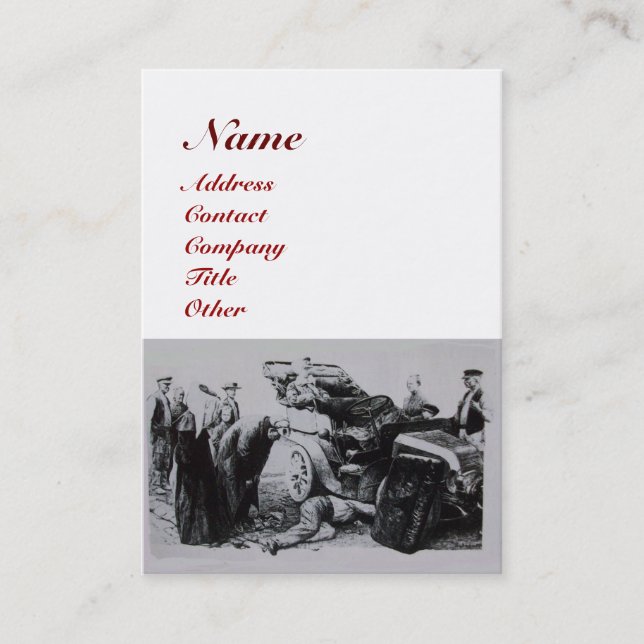 AUTO RESTORATION , AUTOMOTIVE, car repair garage Business Card (Front)
