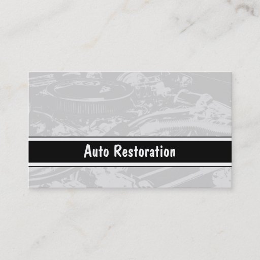 Customizable Auto Restoration Business Cards