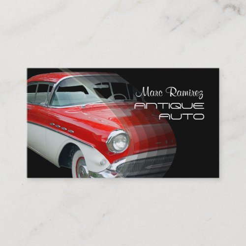 Auto Restoration business cards/1957 buick