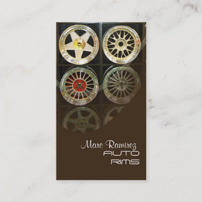 AUTO RIMS, PHOTO business cards (Front)