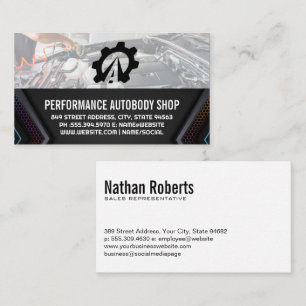 Auto Road Service Logo Mechanic Garage Business Card