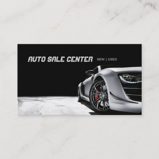 Auto Sale Car Dealership Business Card (Front)
