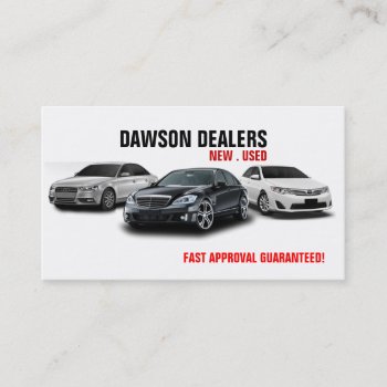 Auto Sale Dealership Cars Business Card by ArtisticEye at Zazzle