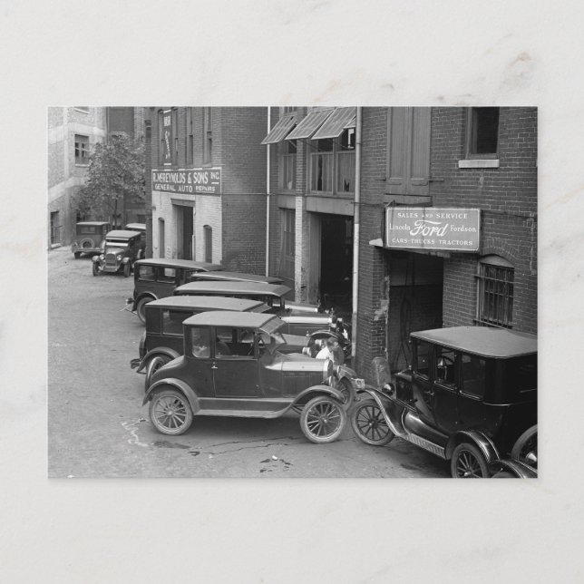 Auto Sales and Service, 1926 Postcard (Front)