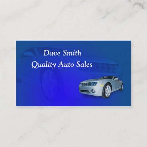 Customizable Auto Sales and Service Business Card