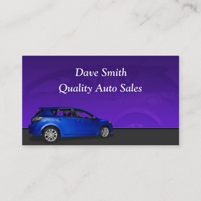 Auto Sales and Service Business Card (Front)