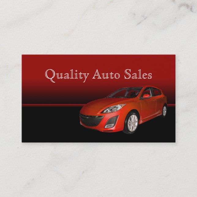 Auto Sales and Service Business Card (Front)