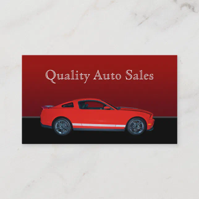 Auto Sales and Service Business Card Zazzle