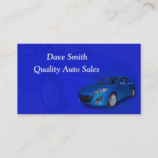 Customizable Auto Sales and Service Business Cards