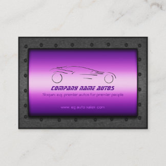 Auto Sales, Brushed Purple Chrome - Sportscar Business Card