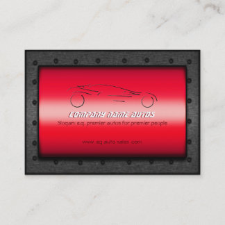 Auto Sales, Brushed Red Chrome - Sportscar Business Card