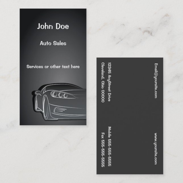 Auto Sales Business Card (Front/Back)