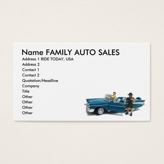 Auto Sales Business Cards Zazzle