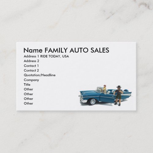 Auto Sales Business Cards