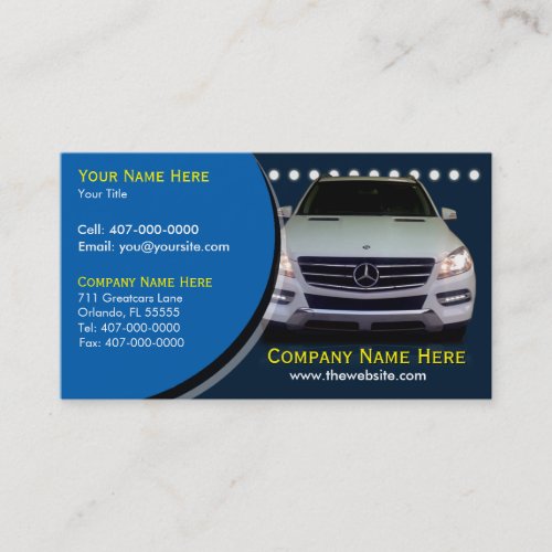 Auto Sales _ Car Dealership Business Card