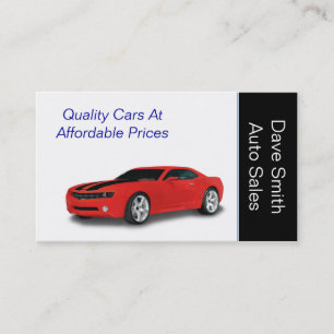 Auto Sales Dealership Business Card