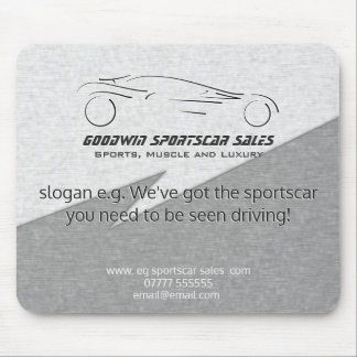 Auto Sales - faux metal, silver auto Showroom Mouse Pad