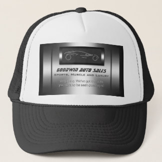 Auto Sales Giveaway - faux metal, silver auto Trucker Hat