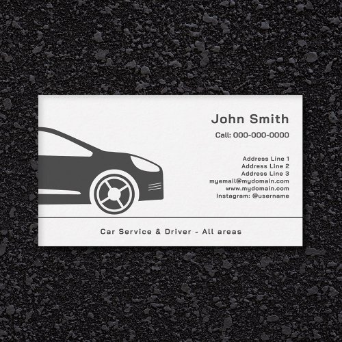 Auto Sales or Car Driver Business Card
