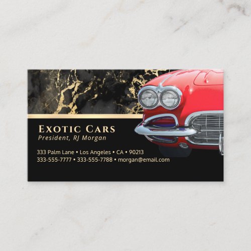 Auto Sales Red Sports Car Your Photo Ver 2 Business Card