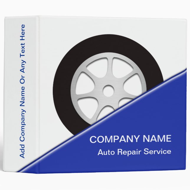 Auto Service Binder (Front/Spine)