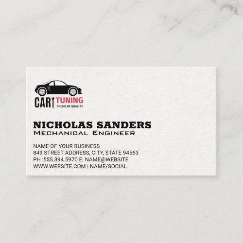 Auto Service  Car Logo  Mechanic Business Card