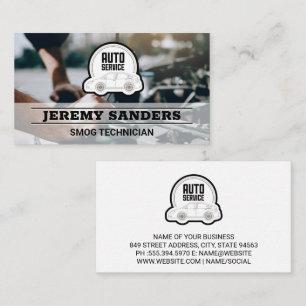 Auto Service Logo   Engine Work   Mechanic Business Card