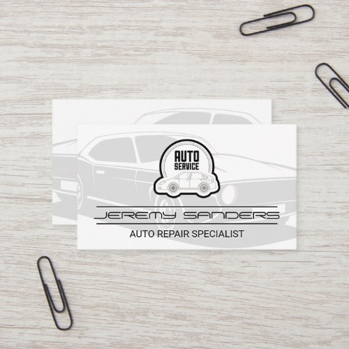 Auto Service Repair  Car Logo Business Card