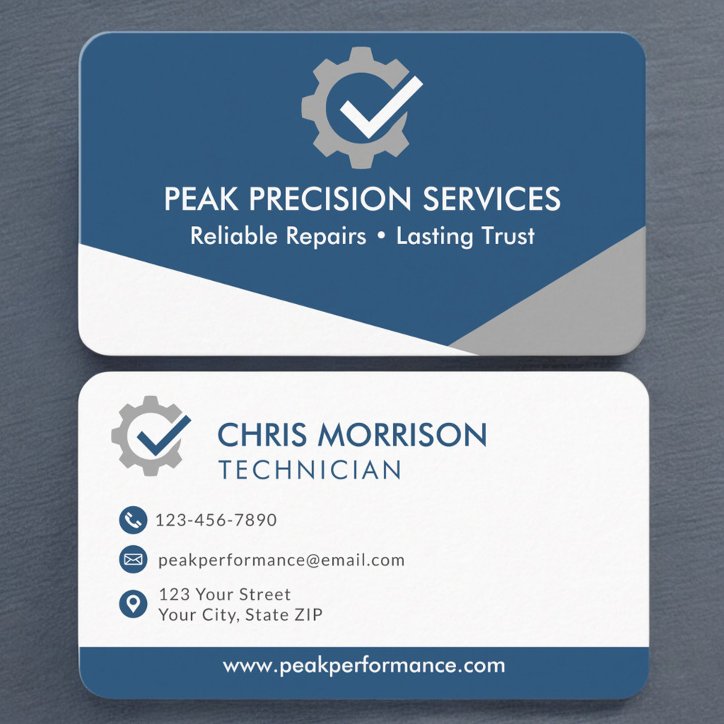 Auto Service Repair Mechanic Business Card