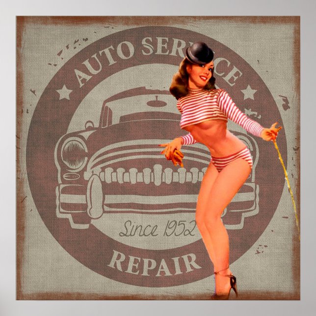Auto Service Repair Poster (Front)