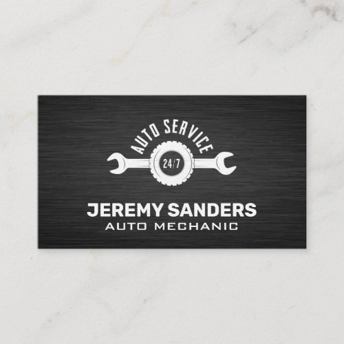 Auto Service Wrench | Mechanic Logo Business Card