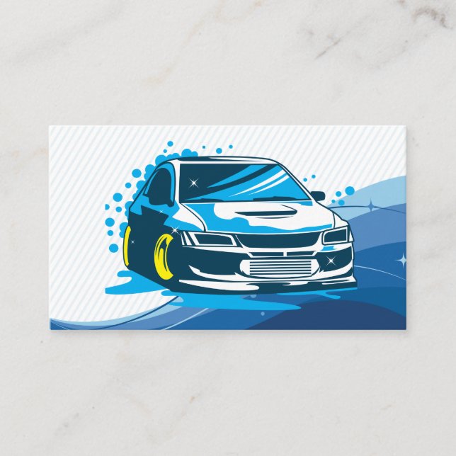 Auto Services | Car Detailing | Soap Bubbles Business Card (Front)
