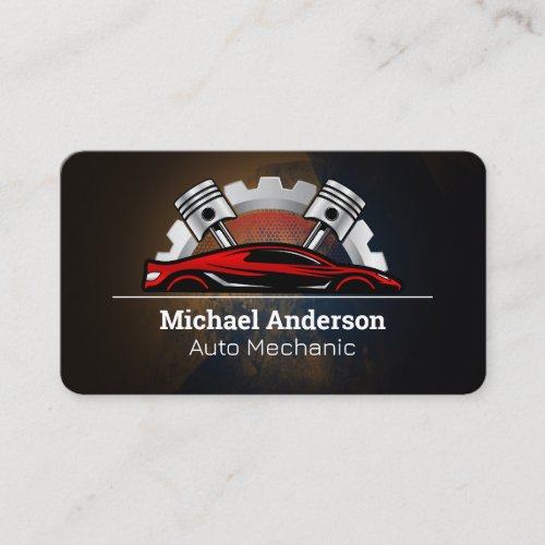 Auto Services | Technician | Sports Car Business Card
