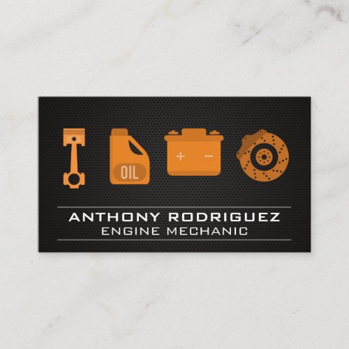 Auto Shop  Car Maintenance Business Card