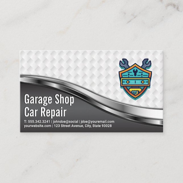 Auto Shop | Car Repair | Mechanics Business Card (Front)