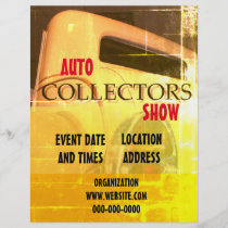 Auto Show Faded Shaded Background Pads Flyer