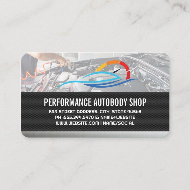 Auto Sports Car Care | Mechanic Services  Business Card (Front)