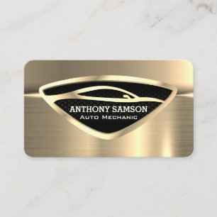 Auto Sports Car Metallic Gold  Business Card