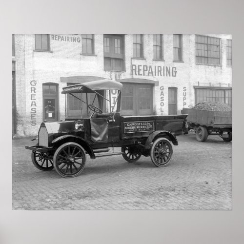 Auto Supply Delivery Truck 1915 Vintage Photo Poster