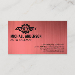Auto Tech Logo Wrenches Business Card