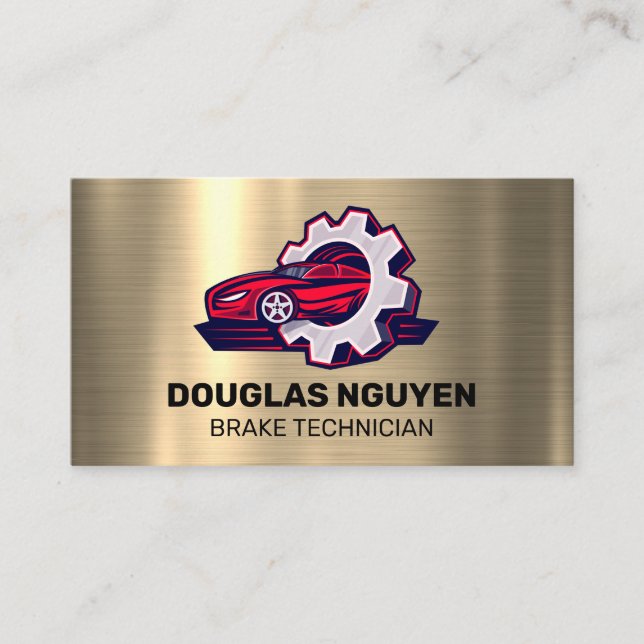 Auto Tech Mechanic | Car Care Business Card (Front)