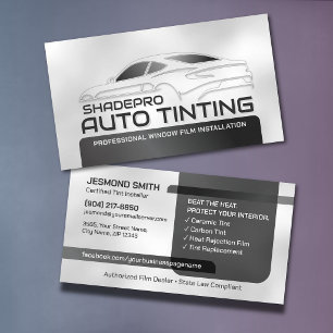 Auto Tinting Window Film Installer Modern Business Card