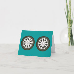 Auto Tire/Wheel Letterpress Thank You Card