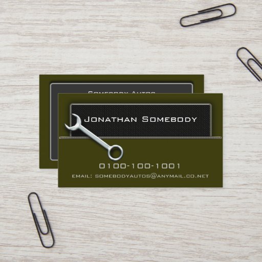 Customizable Auto Trade Business Card Template 1