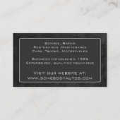 Auto Trade Business Card Template 16 (Back)