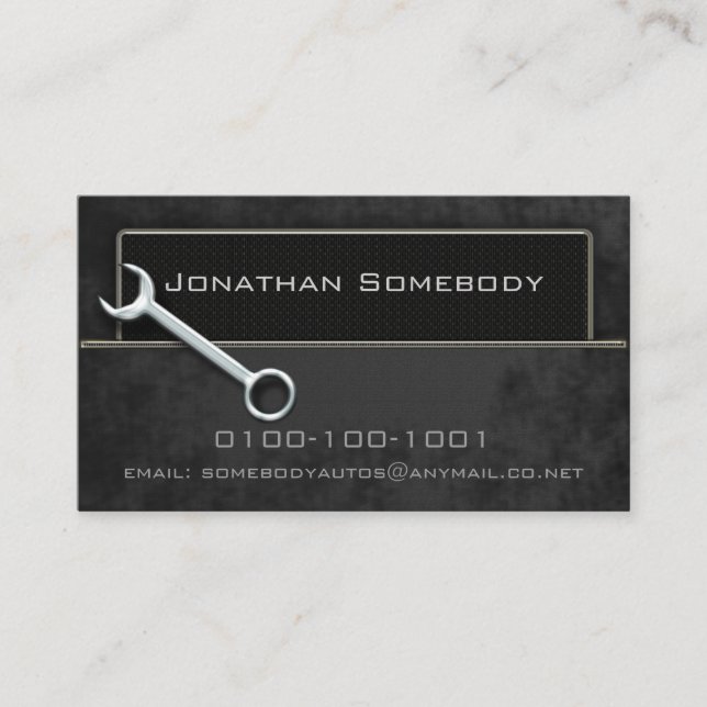 Auto Trade Business Card Template 16 (Front)