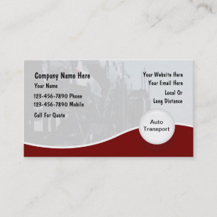 Auto Transport Business Cards