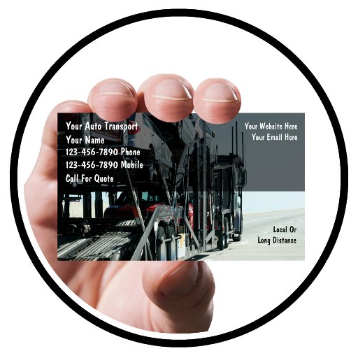 Customizable Auto Transport Business Cards