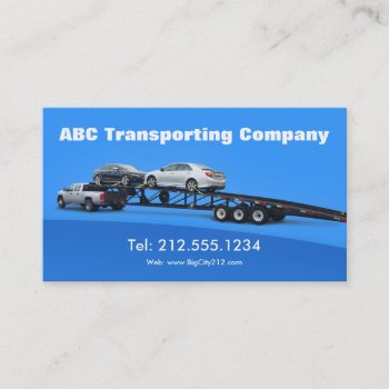 Auto Transporter Car Hauling Logistics Business Card by BigCity212 at Zazzle