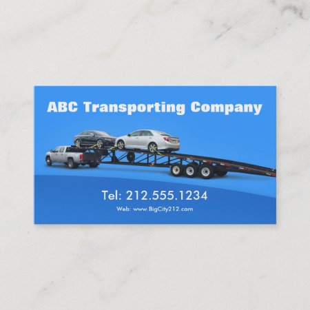 Auto Transporter Car Hauling Logistics Business Card